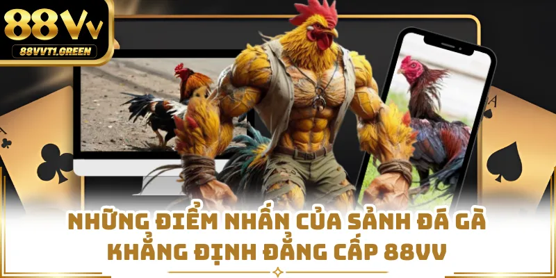 Những điểm nhấn của sảnh đá gà khẳng định đẳng cấp 88VV