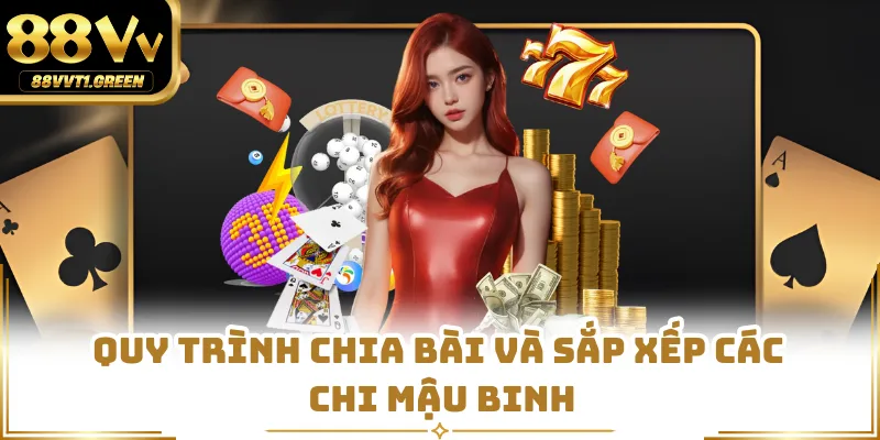 Quy trình chia bài và sắp xếp các chi mậu binh